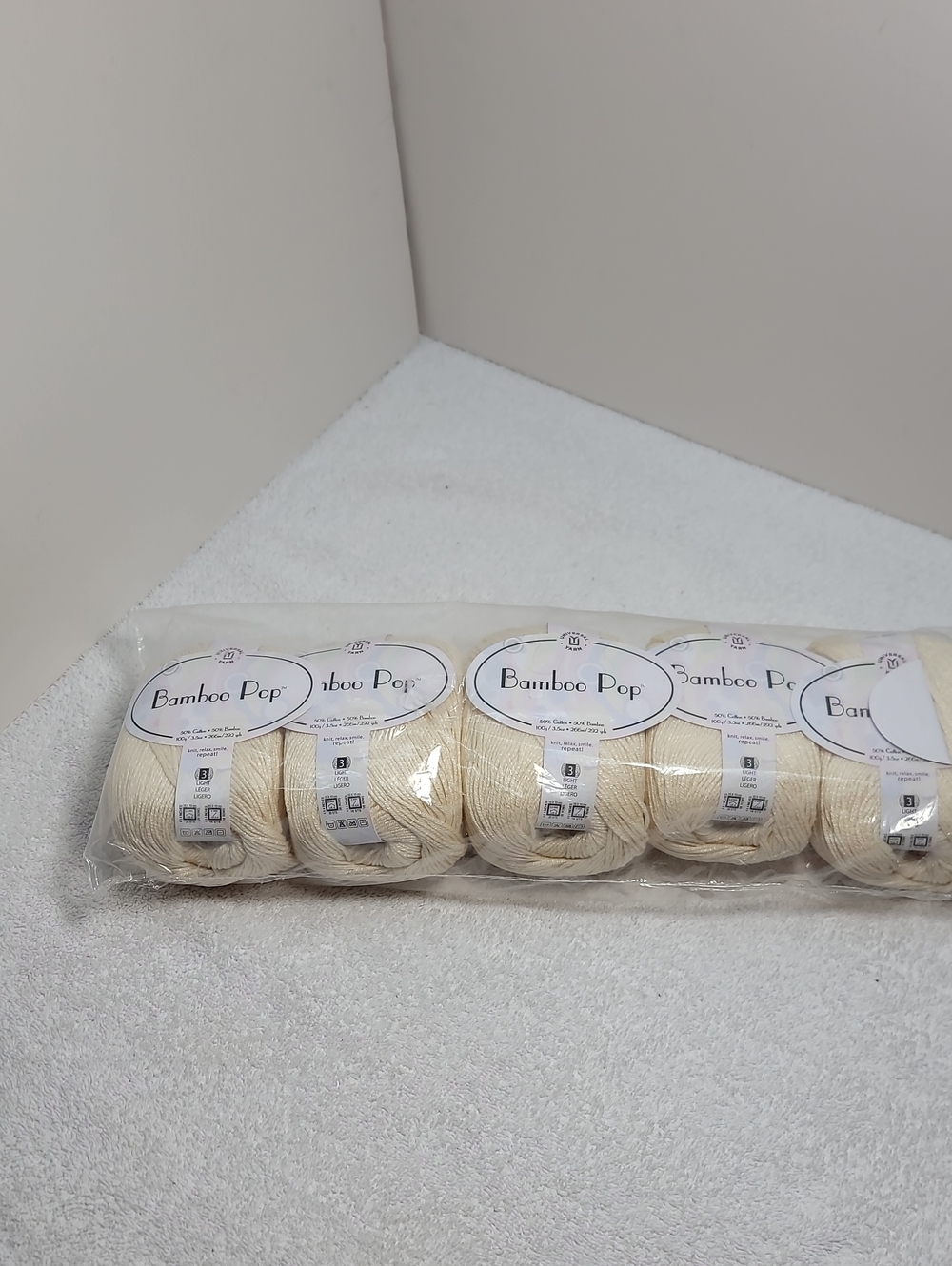 Bamboo Pop Cotton/bamboo Yarn 5 Balls - NWOT